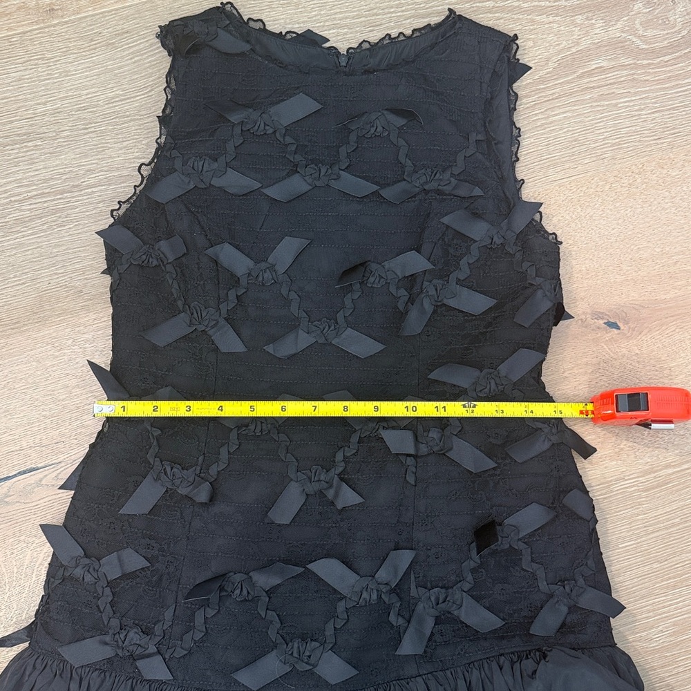 RED Valentino Black Textured Mini Dress - Picture 10 of 12